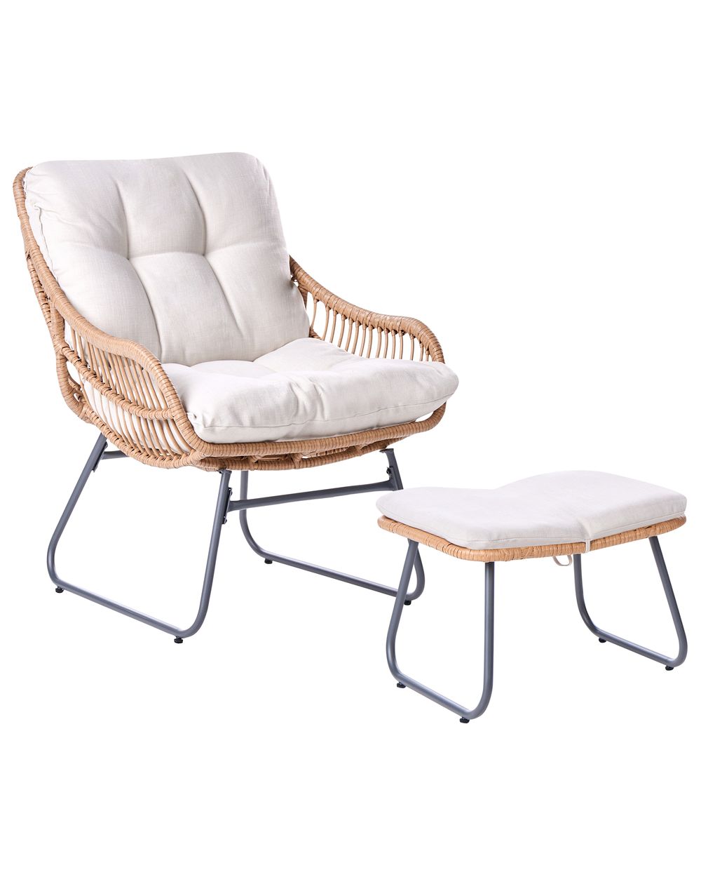 Chaise de jardin MESTRE Polyrotin Beige clair