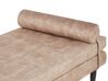 Chaiselongue Samtstoff taupe mit Kissen USSEL_925577