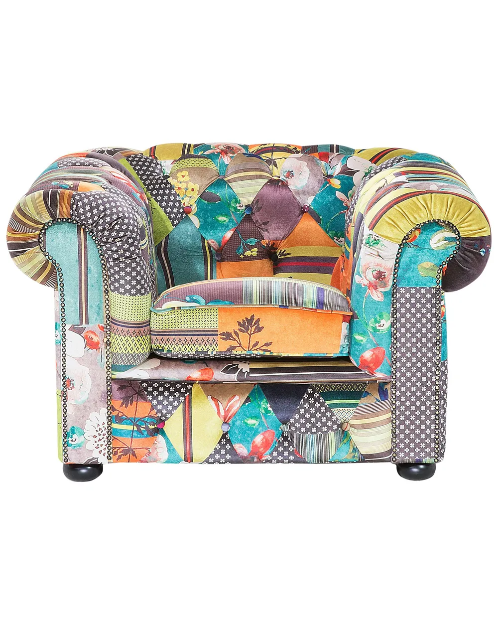 Armchair CHESTERFIELD Fabric Light Green