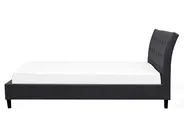 Bett mit Lattenrost Stoff SAVERNE 160 x 200 cm Dunkelgrau_708226
