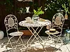 Bistro Table Folding BIVIO 90 cm 90 cm Metal Off-White