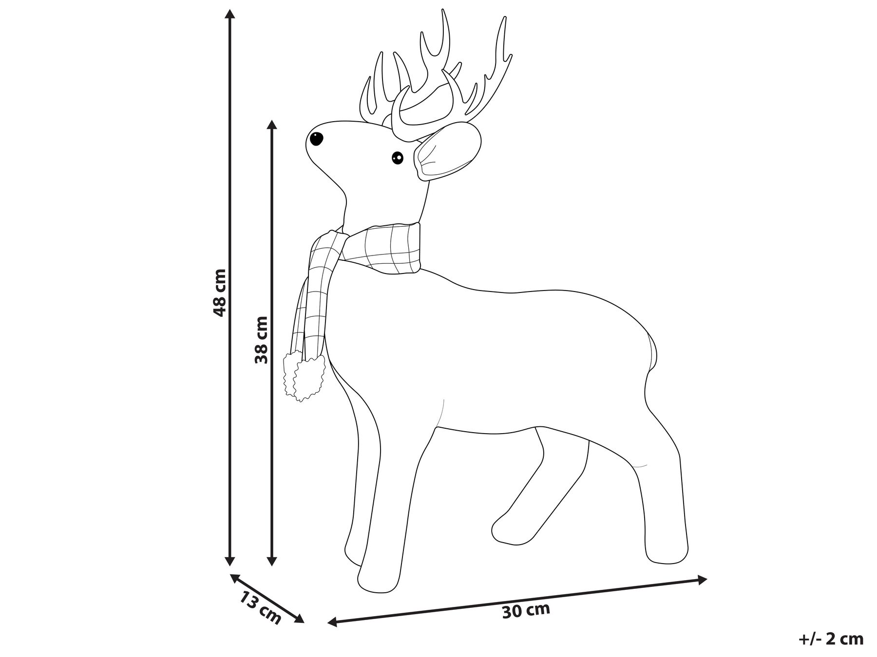 Decorative Figurine Reindeer 48 cm White MUSTOLA_832534