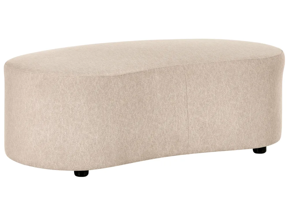 Sofa AMAL mit Ottomane Stoff Beige_1145673