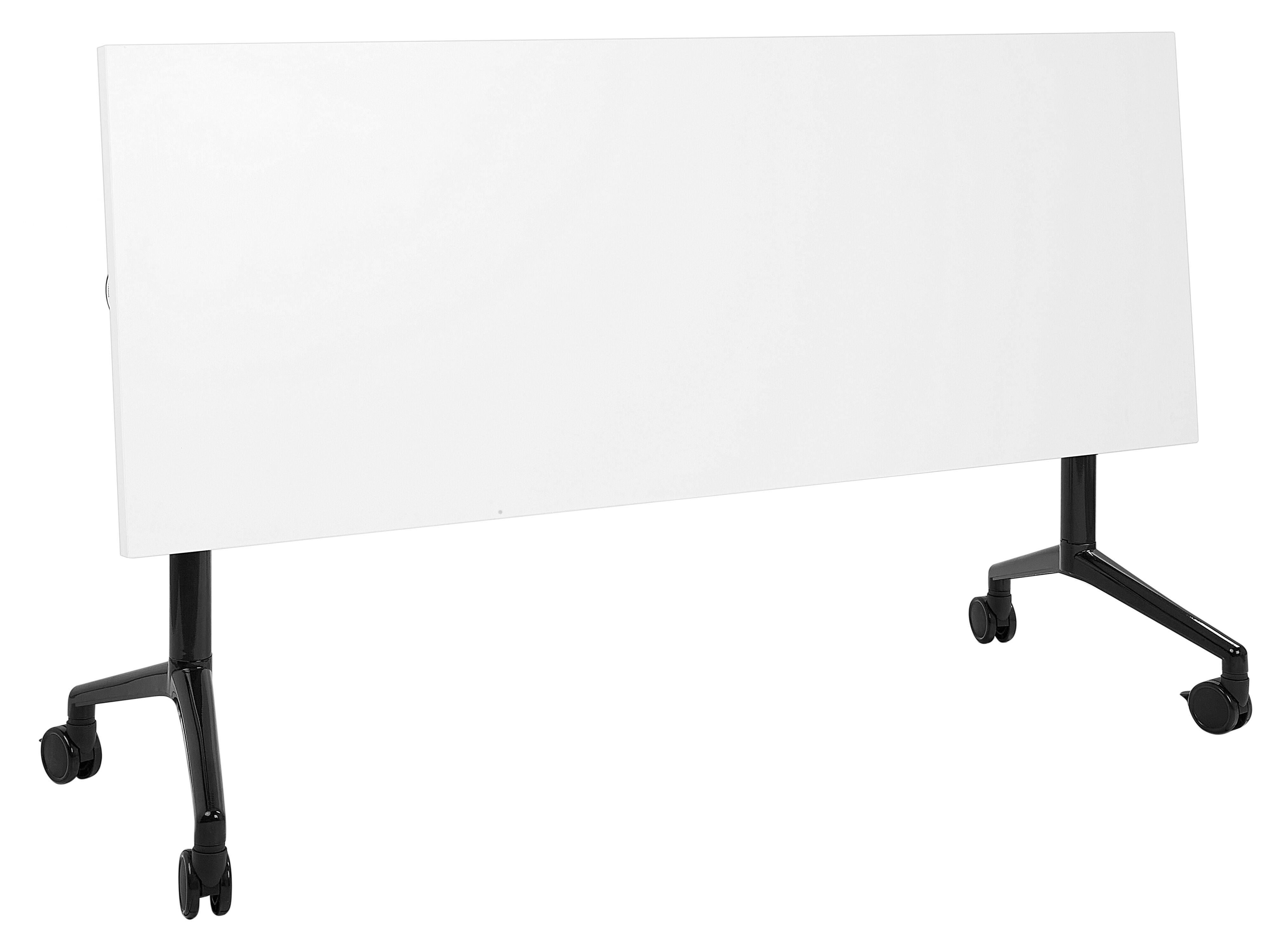 Zusammenklappbarer Schreibtisch CAVI Weiß 160 cm 60 cm mit Rädern ...