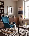 Rocking Chair ELLAN Velvet Teal