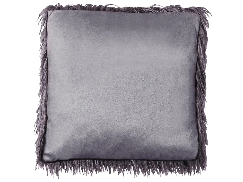 Jauxio Federe Per Cuscini In Finta Pelliccia Shaggy | 45x45 Cm | Nero | 2 Pezzi | Morbide E Lussuose Per Divano E Letto