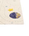Dywan dziecięcy bawełniany motyw galaktyki  80 x 150 cm wielokolorowy LANGSA _864183