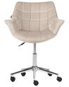 Bureaustoel fluweel beige LABELLE_934226