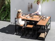 QuliMetal Outdoor Kücheninsel – Grilltischwagen Mit Spüle, 3 Ebenen, Rollbar, Für Pizzaofen, Blackstone Grill, Ninja Woodfire