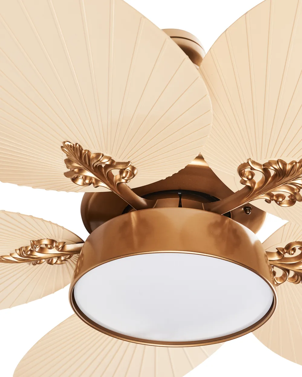 Ventilatore a soffitto con luce BORMEJO con telecomando LED Oro_988795