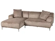 Corner Sofa STENUM Corduroy Light Brown Right Hand_972406