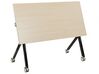 Schreibtisch heller Holzfarbton / schwarz 120 x 60 cm klappbar mit Rollen BENDI_922219