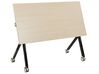 Bureau pliant 120 x 60 cm avec roulettes bois clair et noir BENDI_922219