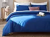 Duvet Cover Set HARMONRIDGE 155 x 220 cm Sateen Cotton Dark Blue