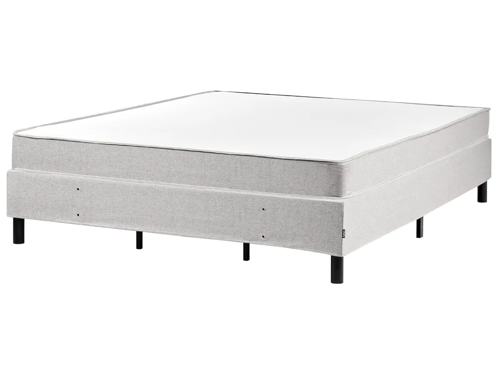 Divan Bed without Headboard Fabric COUNTESS 180 x 200 cm (EU Super King) Light Grey_1054449