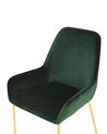 Set of 2 Velvet Dining Chairs Green LOVERNA_767757