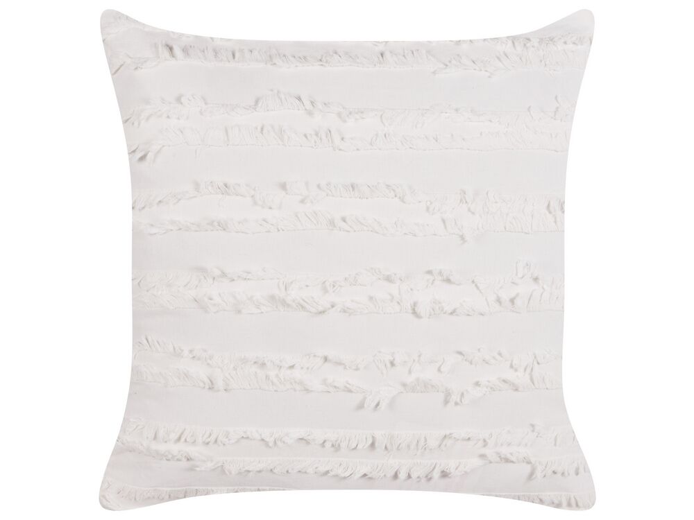 Throw Cushion MAKNEH 45 x 45 cm Cotton White Solid