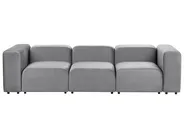 Modular Sofa 3 Seater FALSTERBO Velvet Grey_919369
