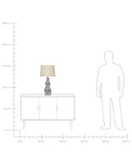 Table Lamp BELAYA Ceramic Grey_822405