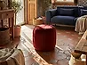 Pouffe SELBY Velvet Dark Red