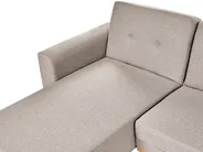 Corner Sofa Bed 3 Seater KAARINA Fabric Beige Right Hand_1095549