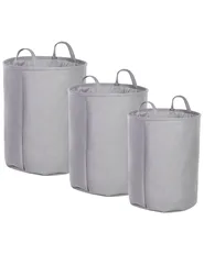 Set di 3 cestini ARCHA Cotone Grigio_849685