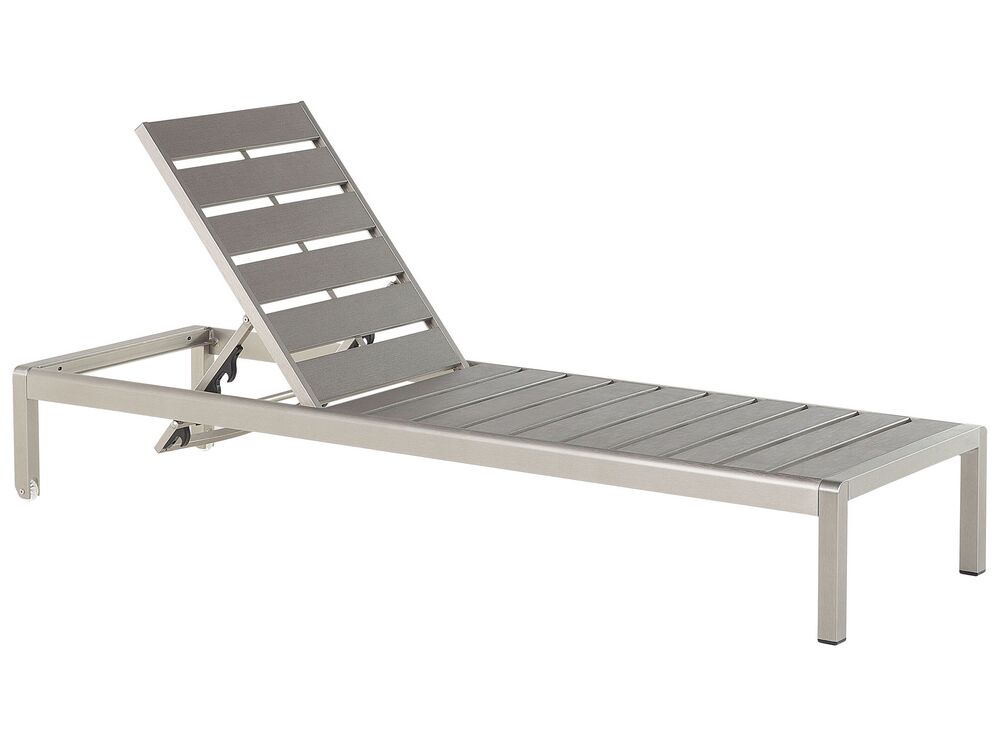Sun Lounger NARDO Reclining Metal Grey