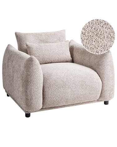 Fauteuil JAMSA Bouclé Taupe