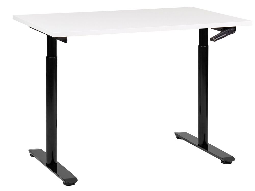 Manual Adjustable Standing Desk DESTINAS 120 cm x 72 cm White/ Black