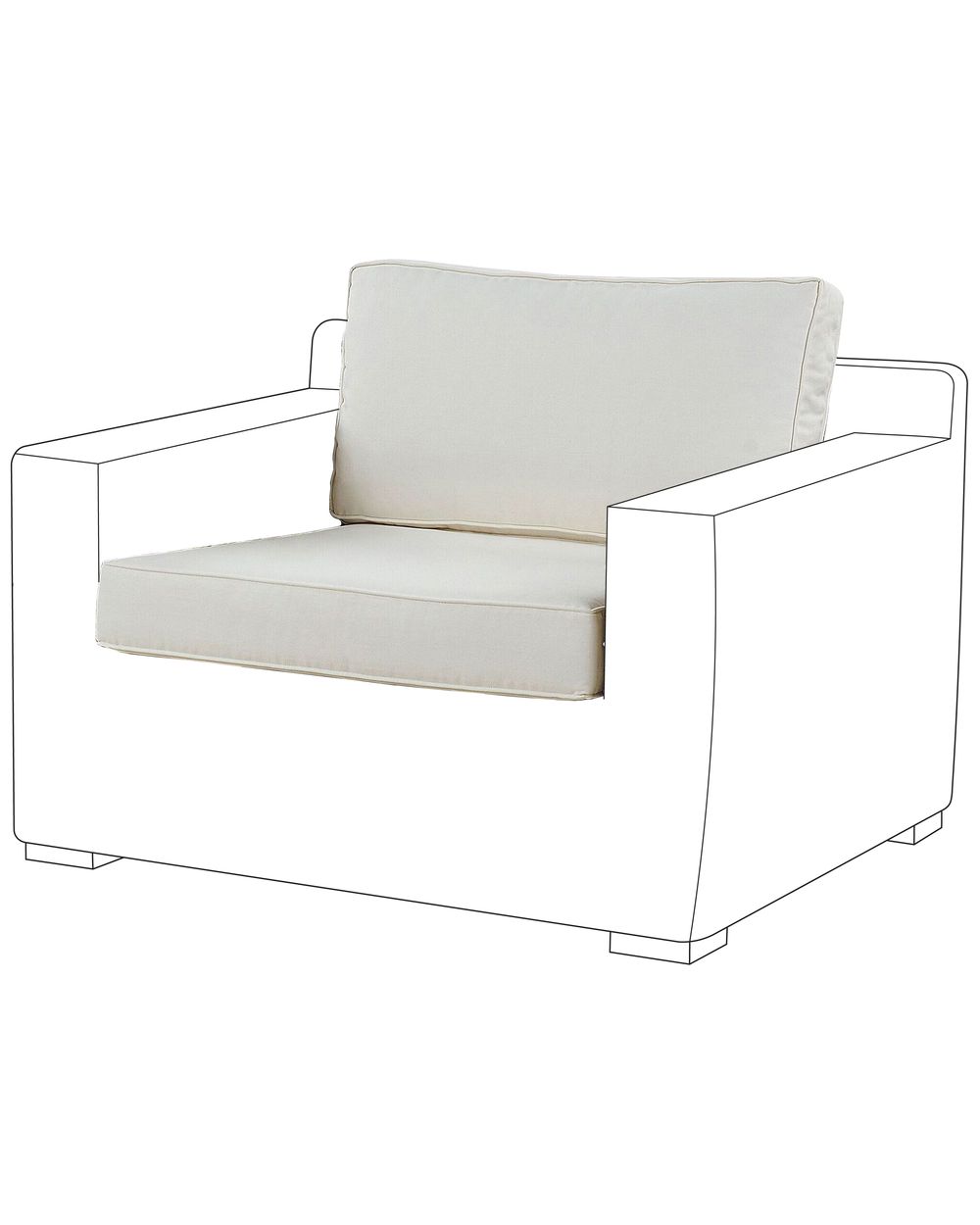 Set di copricuscini per esterni ARDEA Bianco