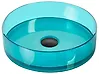 Lavabo sobre encimera TOLOSA ⌀ 36 cm Solid Surface Turquesa