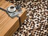 Hnědý patchwork kožený koberec 160x230 cm KONYA_680055