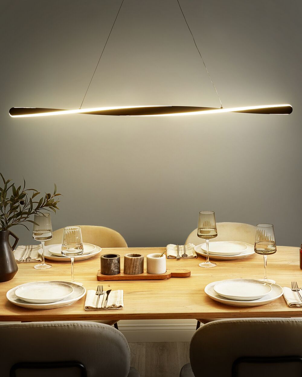 LED Pendant Lamp MAHOI Metal Black