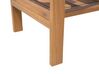 Conjunto de comedor 6 plazas de madera de acacia clara con carrito de cocina SASSARI_691897