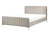 Bed Velvet LUNAN 140 x 200 cm (EU Double) Taupe