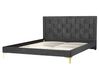 Sametová postel 160 x 200 cm černá LIMOUX_867222
