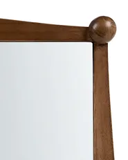 Wall Mirror TORTERON 61 cm 91 cm Paulownia Wood Brown_1136288