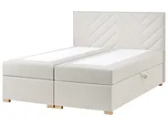 Divan Bed with Storage ESQUIRE Fabric Off-White 160 x 200 cm (EU King Size)_1016113