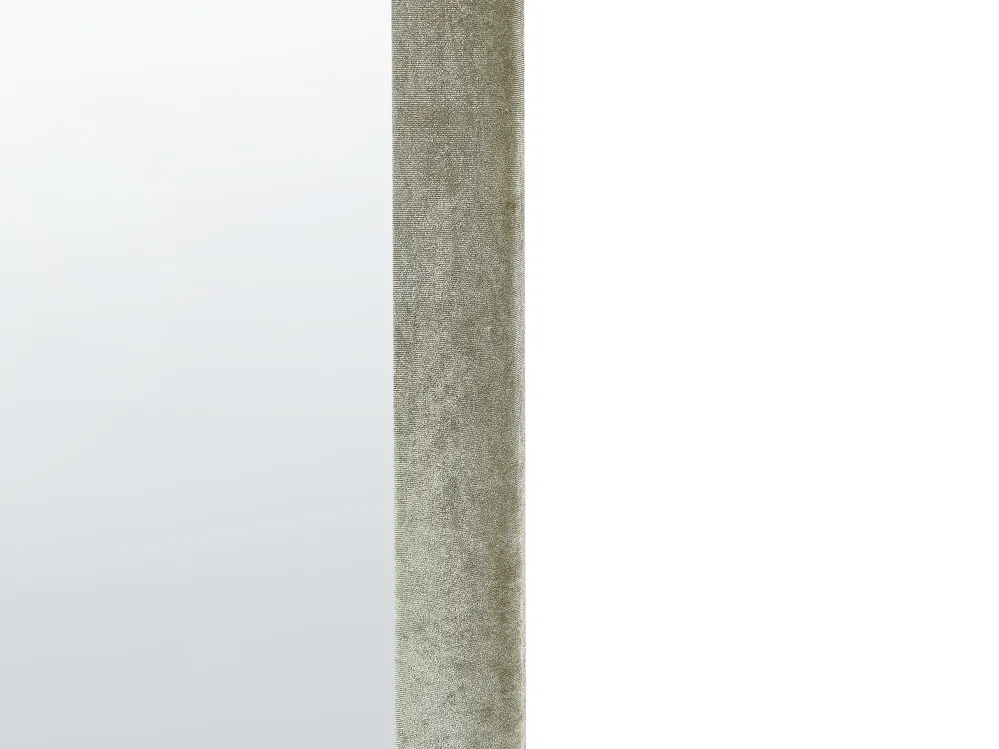 Lustro ścienne HURIEL 60 cm 90 cm Welur Oliwkowy_891959