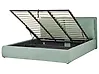 Ottoman Bed BAJONNA Velvet Mint Green 180 x 200 cm (EU Super King)