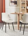 Set of 2 Velvet Dining Chairs Light Beige DUBROVNIK_928980