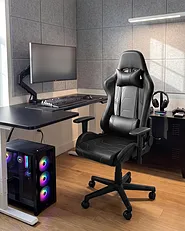Gaming Stuhl VOLTIXA Kunstleder Schwarz_1133686