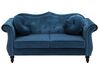 2-Sitzer Sofa Samtstoff marineblau SKIEN_743241