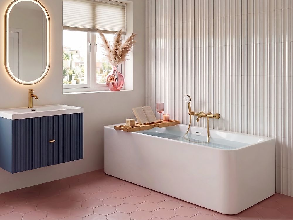 Freistehende Badewanne MARUPARIA 160 x 73 cm Weiss