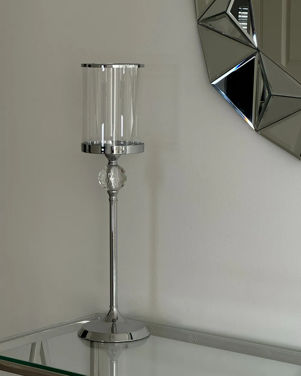 Porte-bougeoirs En Cristal Vintage - Made In Italy - Hauteur 13 Cm - Occasion