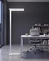 LED Floor Lamp TAURUS with Dimmer Metal White