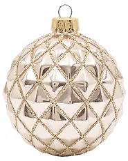 Set of 40 Baubles FROSTICE Glass Gold_1192179