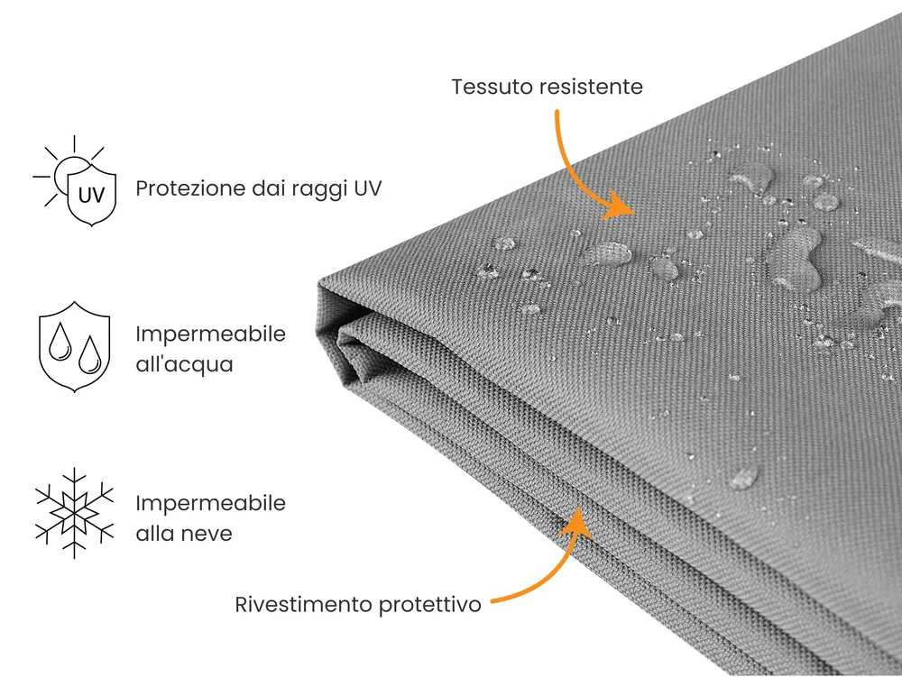 Protezione impermeabile CHUVA 205 cm 75 cm 50 cm Grigio_929783