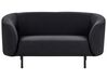 2 Seater Fabric Sofa Black LOEN_920332