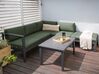 5 Seater Aluminium Garden Corner Sofa Set Black and Green MESSINA_929479